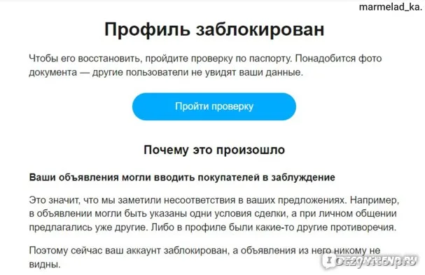 После повторной публикации объявления продавец получил блокировку профиля на Авито: спор из-за цены, доставки и «введения в заблуждение»